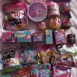 lol dolls, barbie’s etc